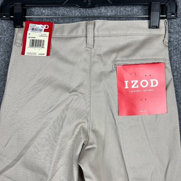 NEW IZOD‎ Boy's Pleated Trouser Pants Khaki SZ 8 - Picture 4 of 8